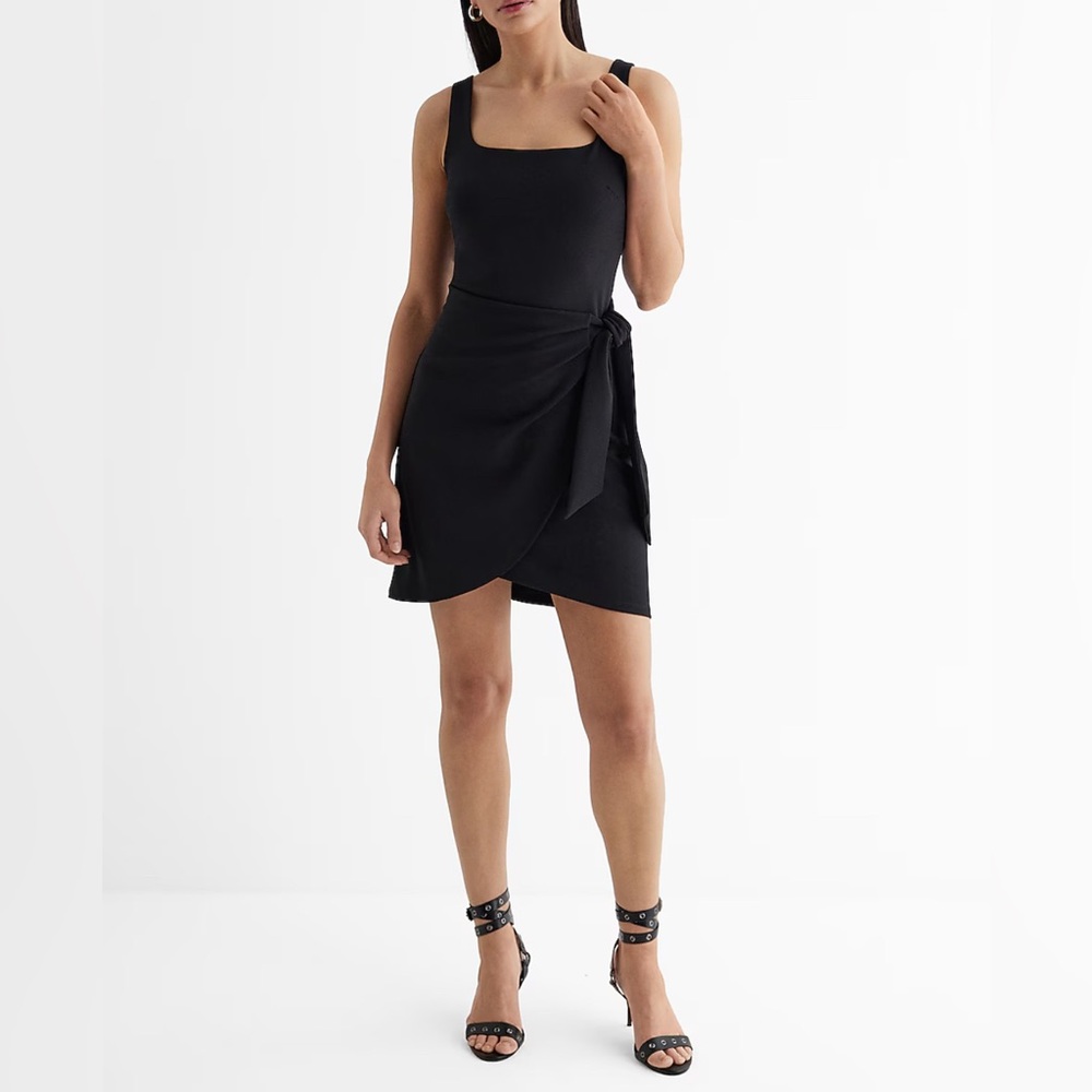 Express Black Wrap Dress XS